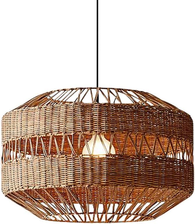 Lustre en rotin tressé pour illuminer votre salle à manger avec style