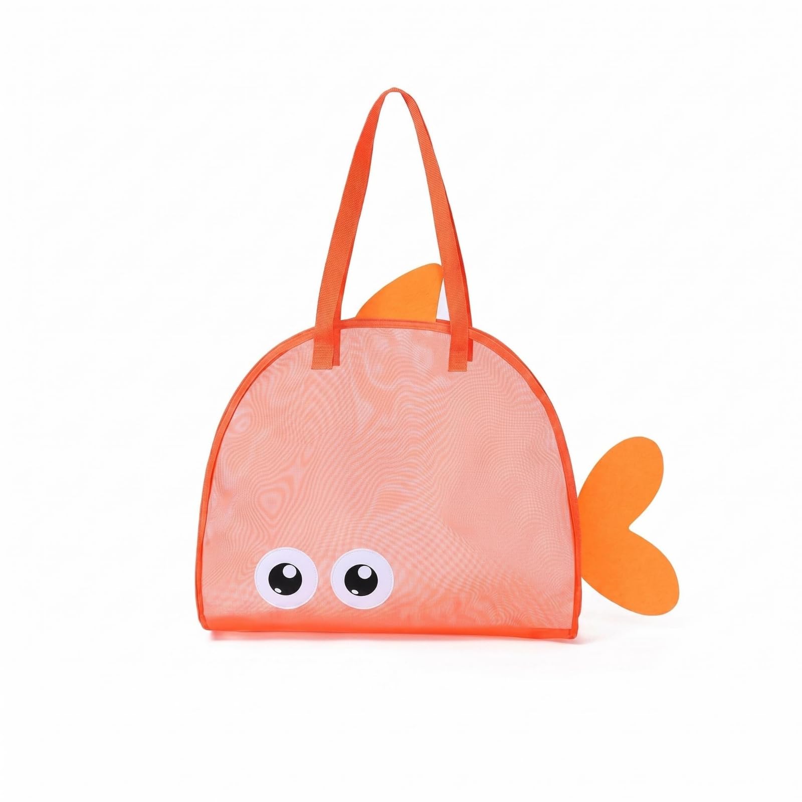 Quick-Drying Marine Creature Beach Tote Breathable Beach Storage Tote Zipper Closure Zippered Marine Creature Bag Cartoon Eyes for Sand Play, Orange | Home & Garden | Kids & Teens at Home-image-27