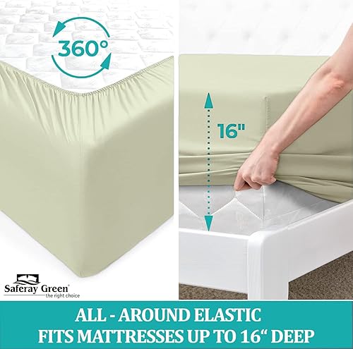 Miniatura 2 de Juego de sábanas de tamaño California King, sábanas transpirables y refrescantes de algodón egipcio, sábanas de lujo para hotel, ropa de cama