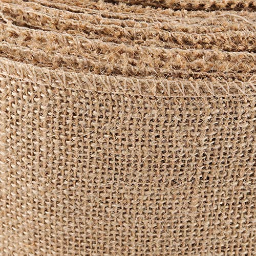 ZOENHOU 13CM x 25M Hessian Ribbon, Hessian Fabric Roll Natural Jute Burlap Ribbon Roll for Table Decoration Party, Craft - Image 3