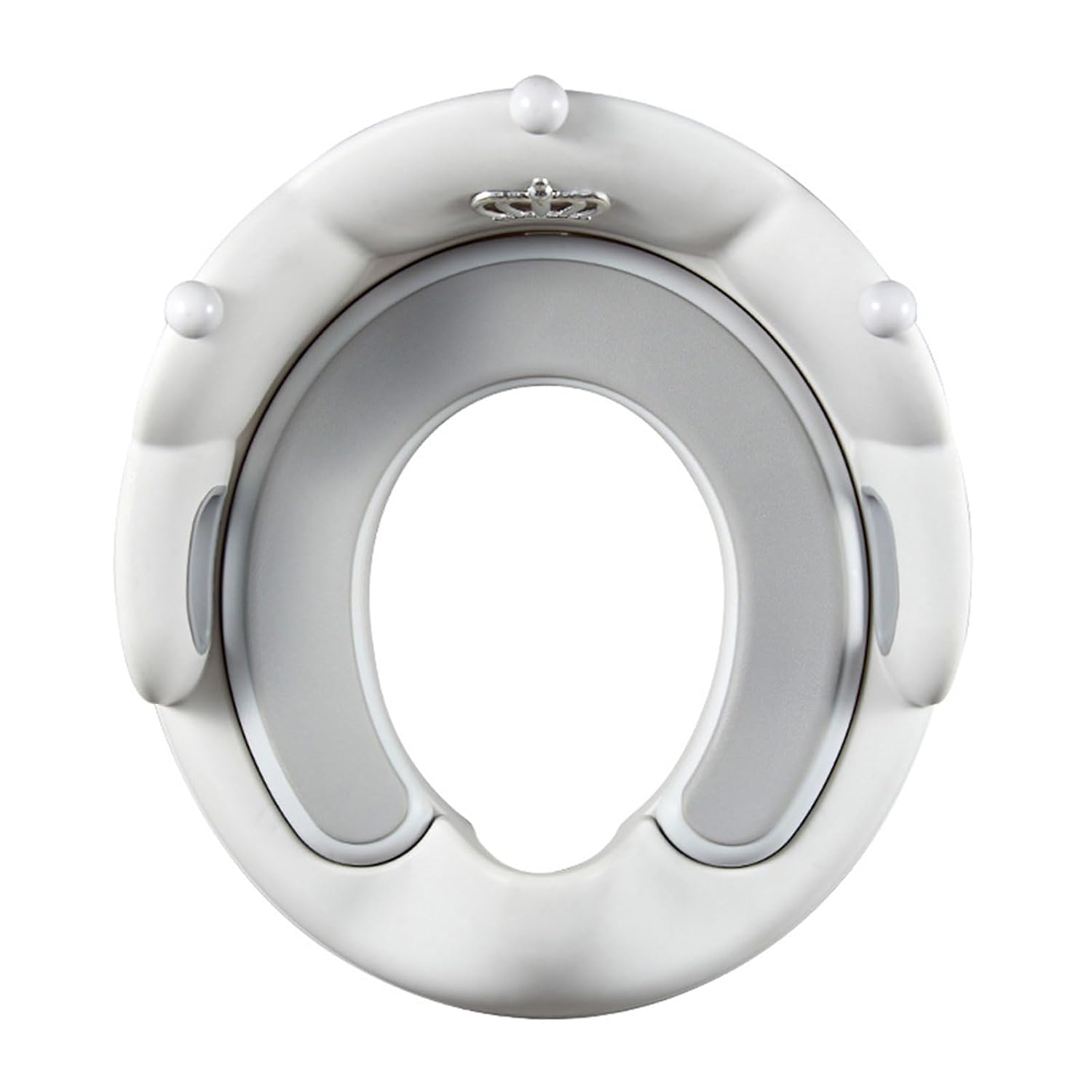 Potty Training Toilet Seats with Handles Splash Guard Rubber Rims and Detachable Soft Cushion Portable for