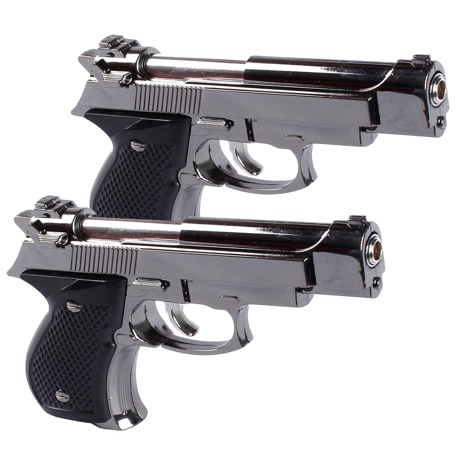 A.K.TRADERS Metal Refillable Lighter Gun Pistol Lighter -Windproof Jet Flame Gun Shaped Pocket Lighter Grey Color - Pack of 2 (B09TPBSX9Z) Amazon Price History, Amazon Price Tracker