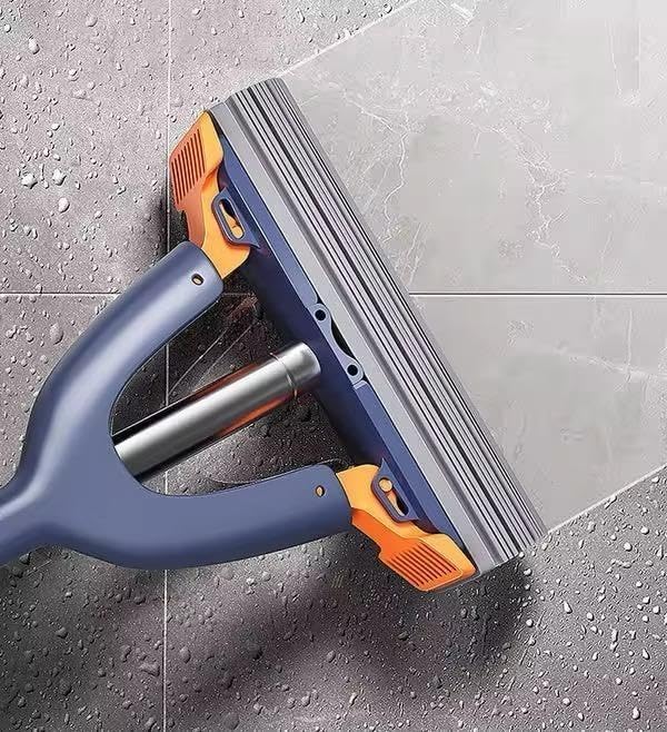 Image of Mini Sponge Mop with Super Absorbent Refills | Self-Squeeze Butterfly Mop for Floor, Tile, Glass & Wall Cleaning