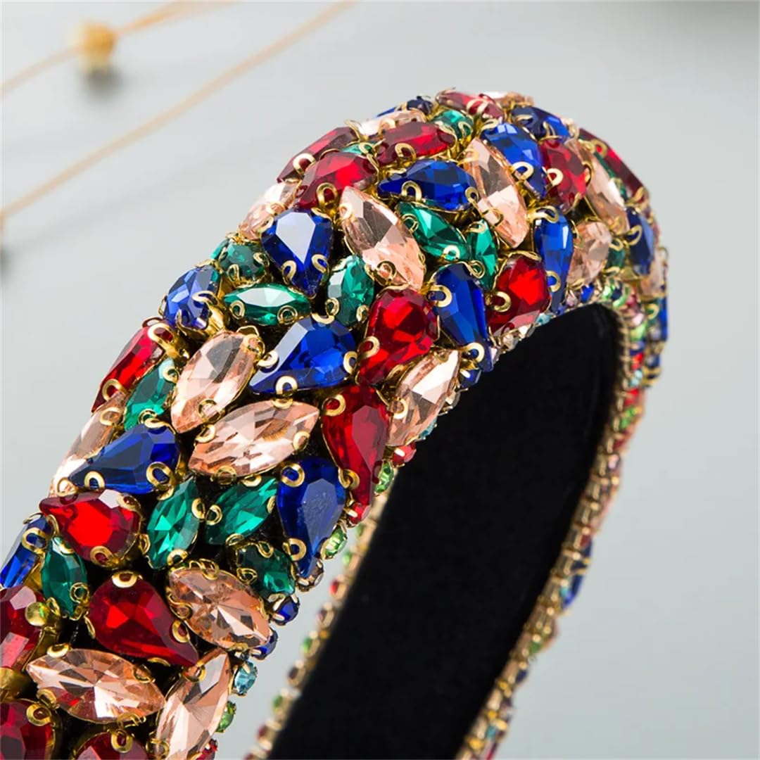 Lussuoso cerchietto da donna in spugna con diamanti scintillanti, accessori per capelli barocchi