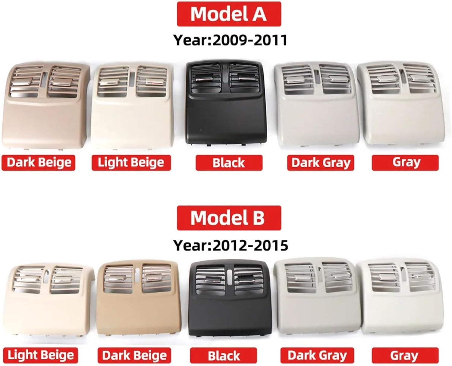 Vehicle Part Accessory AC Air Conditioner Vent Outlet Grille Panel Board Compatible With Benz E Class W212 2009-2015(Modle A Black)