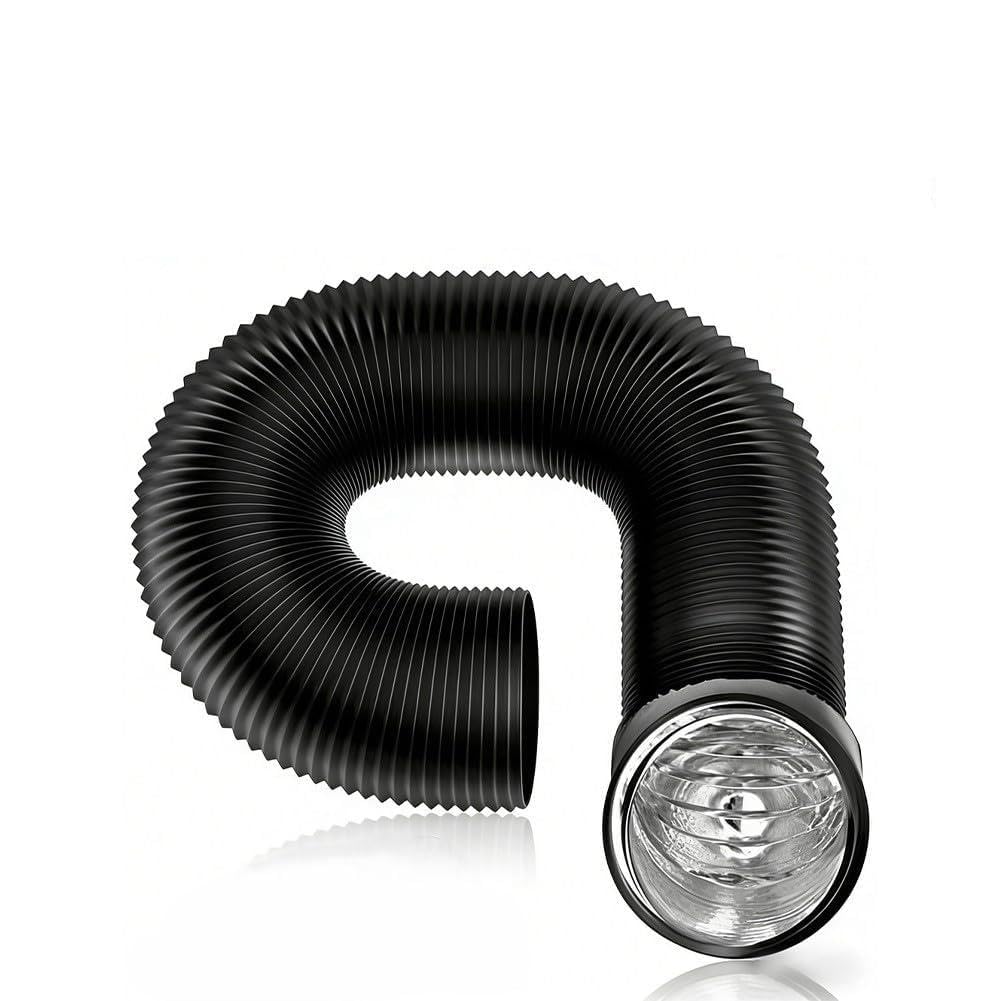 Flexibler Aluminium-Luftschlauch 60 mm x 500 cm für Dieselstandheizung, Schwarzes Heizungsrohr