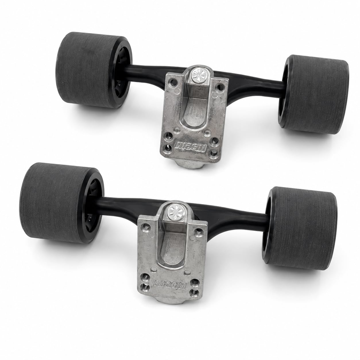 Mach1 2 osie longboard + 4 kółka longboard w zestawie ceramiczne łożyska kulkowe i przekładki w kolorze czarnym – rozmiar 70 x 51 mm – stopień twardości 80A (Big Wheels)