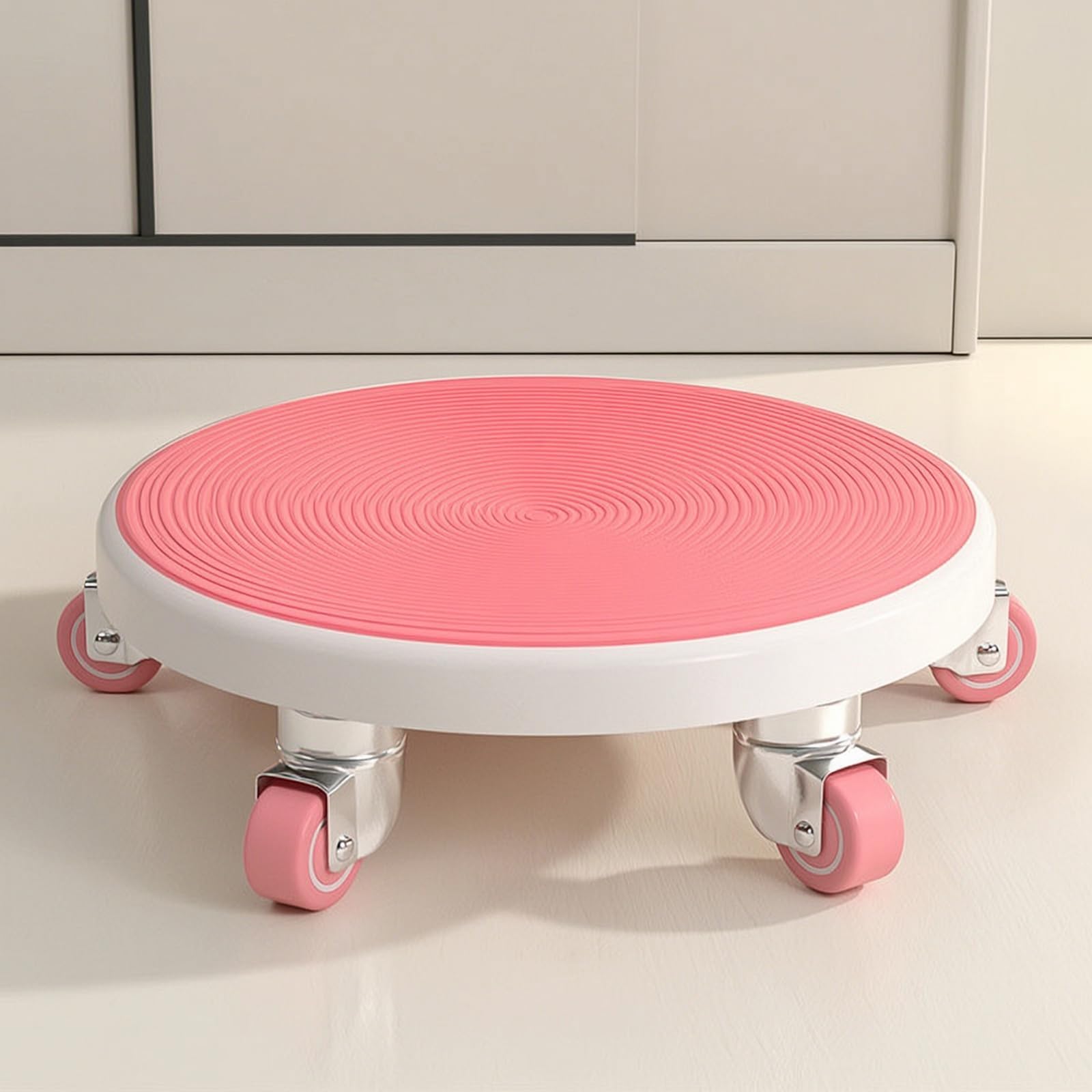Rullo Addominale a Sei Rotelle Ruota, Array, Rosa Vivace, Modello Aggiornato A Sei Ruote Con Tappetino Rotondo In Omaggio