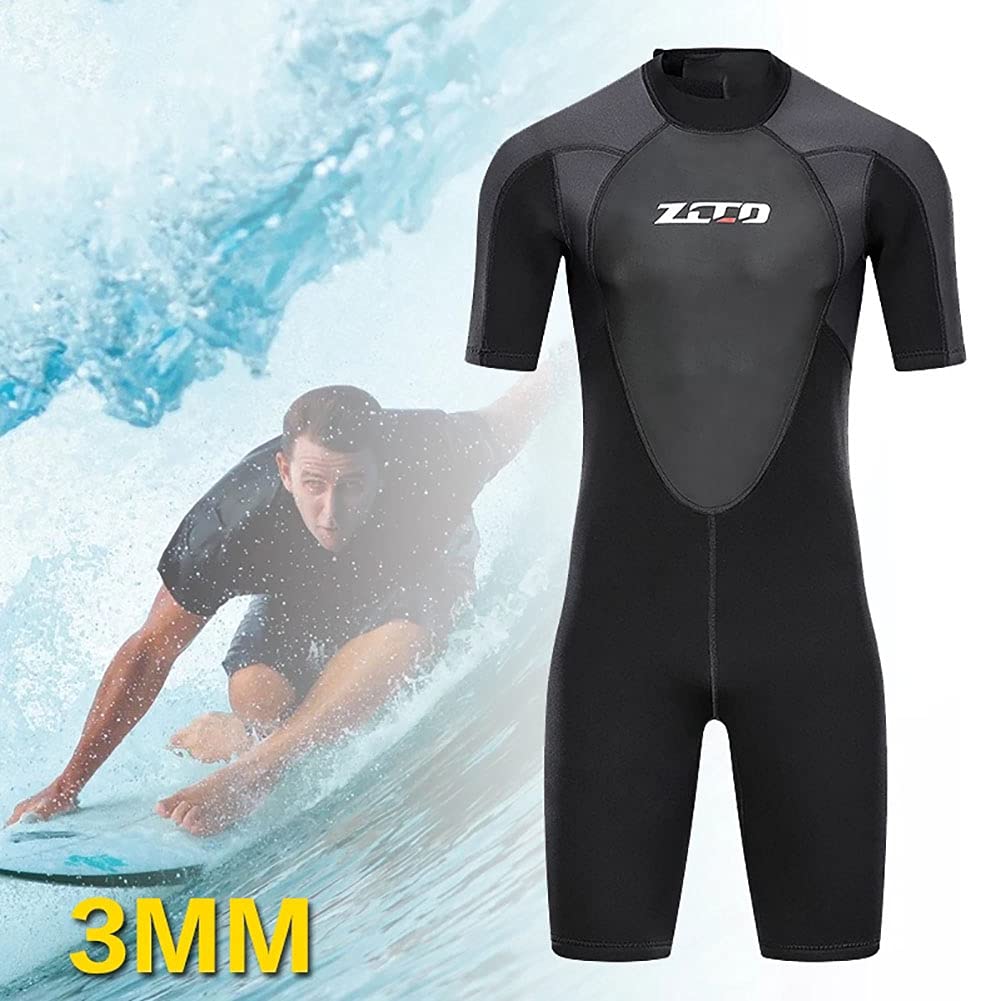 3mm Neopren-Shorty Surf-Neoprenanzüge für Männer, einteiliger Zip-Tauchanzug für Tauchen Schwimmen