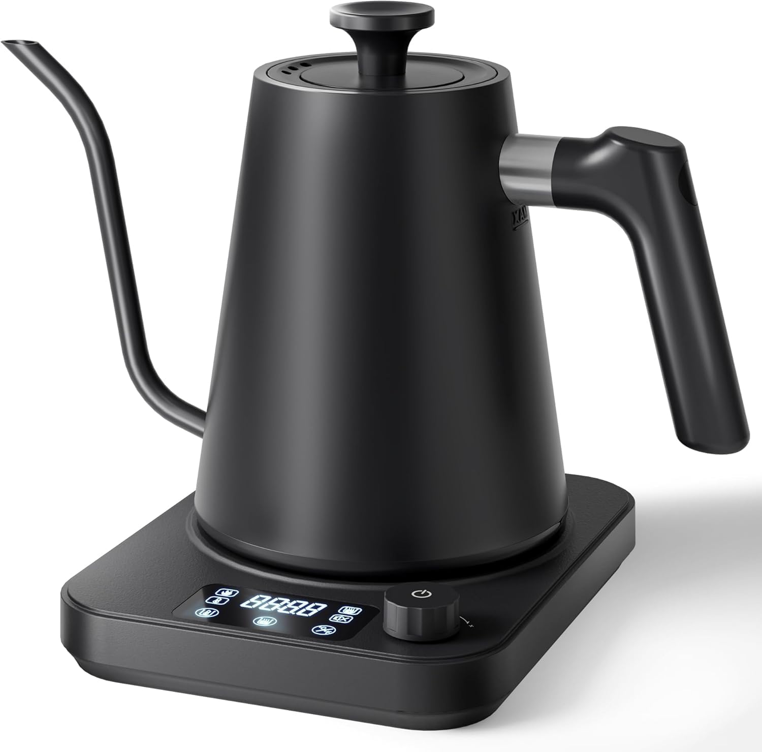 Gooseneck Electric Kettle Temperature Control, 1L Electric Tea Kettle with Auto Shut-off, Keep Warm for 1-24h, Dry Burning Protection, 1200W Rapid Heating,Stainless Steel Pour-Over Coffee Kettle