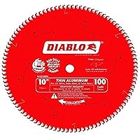Vista 10 de Diablo Hoja de sierra para aluminio grueso – 10" de diámetro, 60 dientes TCG, árbol de 5/8", corte de .11", ángulo de gancho de -5°, placa de .087