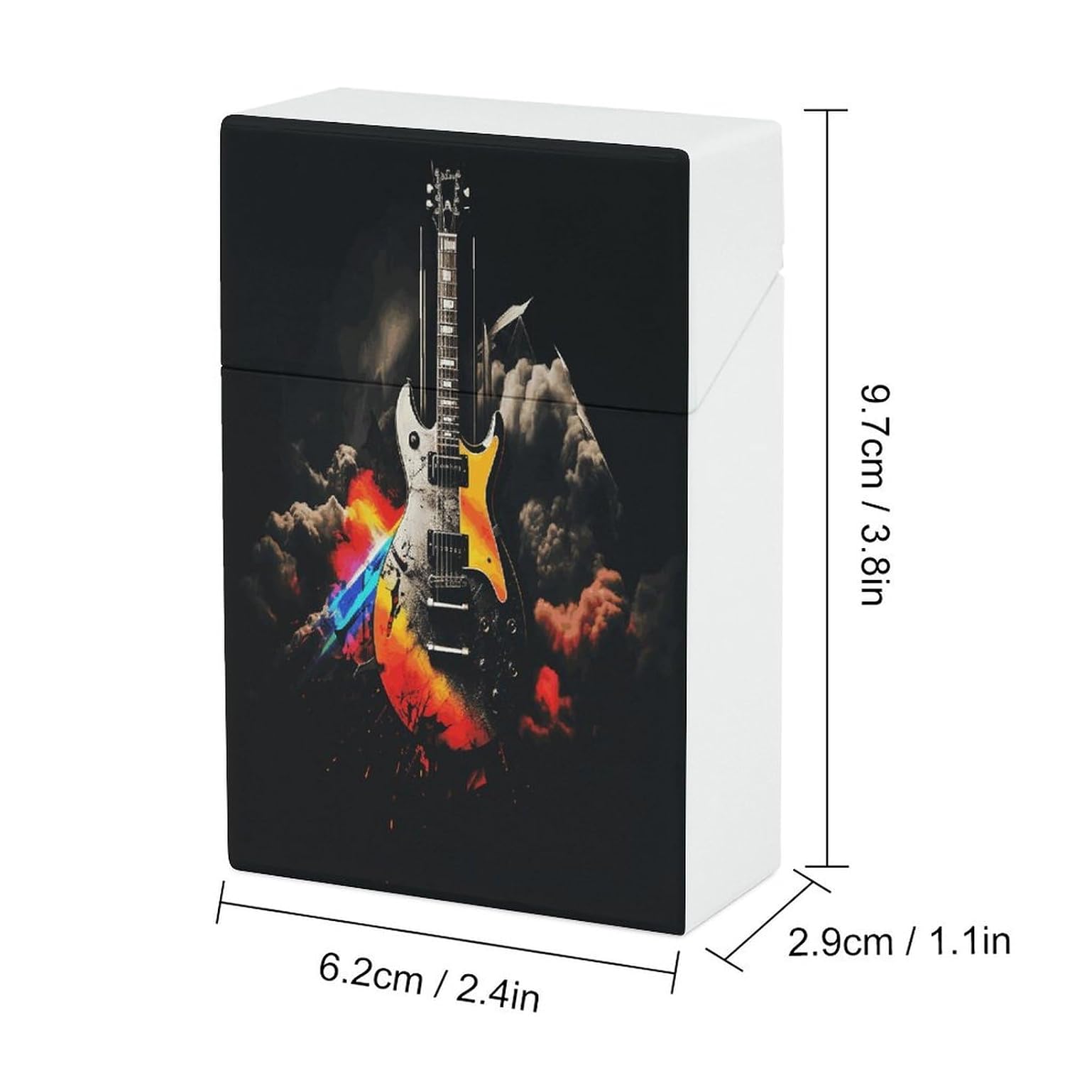 Rock Music Cigarette Case Portable Waterproof,Cigarette Box for Men Women,Cigarette Holder Case Ideal Gift for Smoker image 2