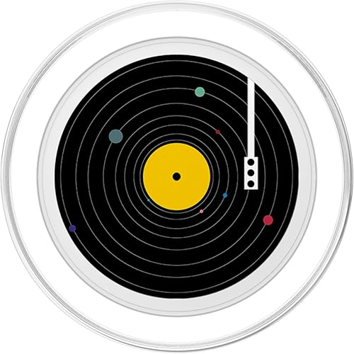 Miniatura 2 de Sistema solar de disco de vinilo retro Pop Socket PopSockets PopGrip agarre intercambiable para teléfonos y tabletas PopSockets MagSafe PopGrip para