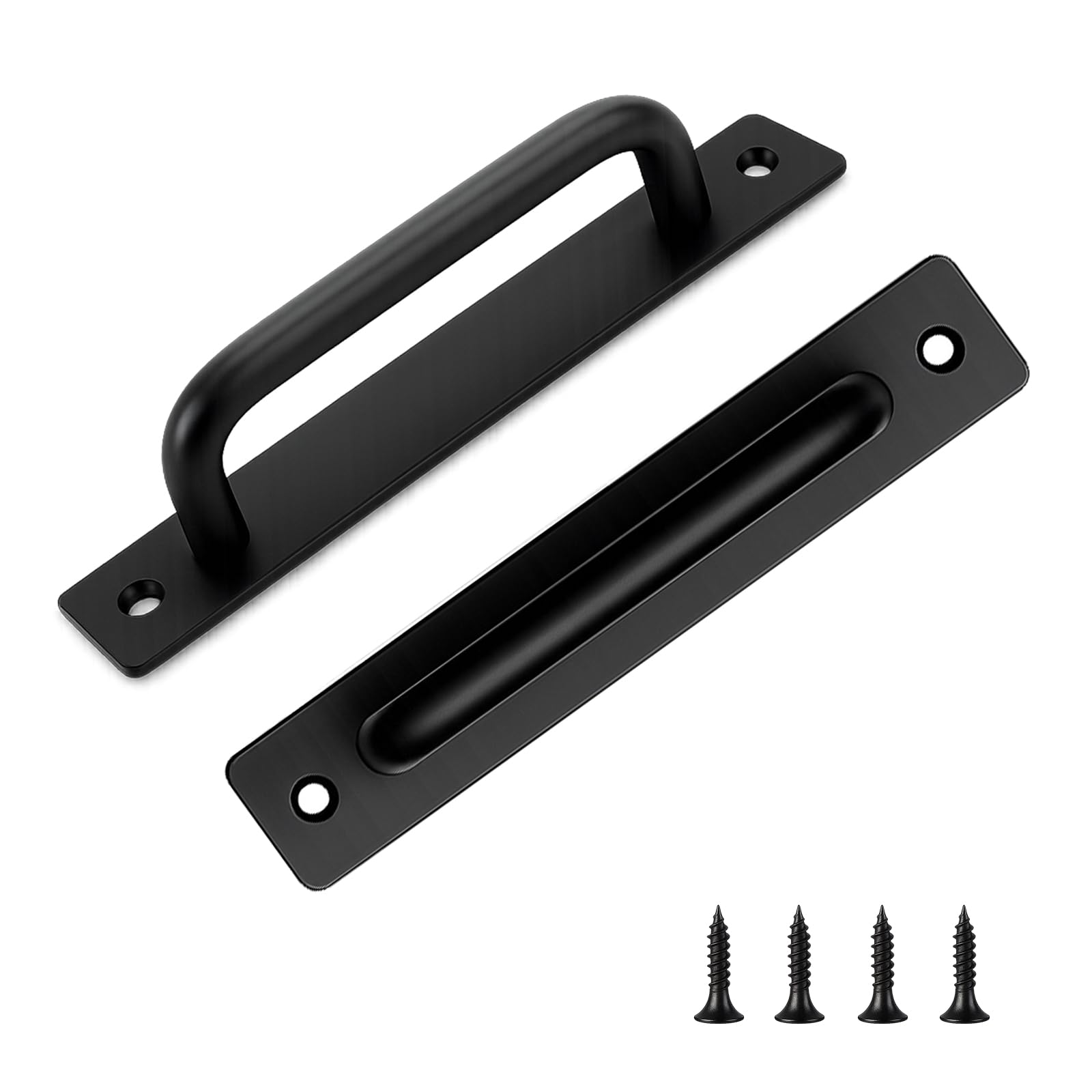 TamBee 2PCS 6-1/2 Inch Pulls Black Door Pull Handle Metal Kitchen Cabinets Furniture Wardrobe Medicine Handle in Black Door Hardware Gate Handle Door Pulls Warehouse Outdoor — Amazon image 10