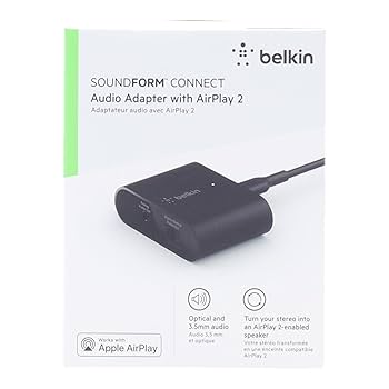 BELKIN SOUNDFORM CONNECT + 光デジタルケーブル 光デジタルケーブルおよび3.5mmオーディオケーブル対応 AirPlay