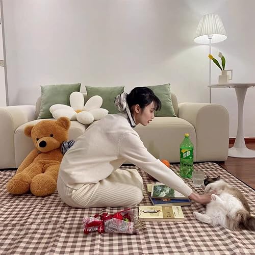 Miniatura 8 de Manta de playa extragrande de 80 x 80 pulgadas, manta de picnic al aire libre, manta portátil impermeable a prueba de arena, plegable y ligera para