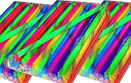 100 Reusable Smoothie Straws – Super-Wide! Premium Monster Straw® Brand. Sturdy Jumbo Straws, Large Milkshake Straws, Disposable Plastic Boba Straws, Individually Wrapped, 1/2