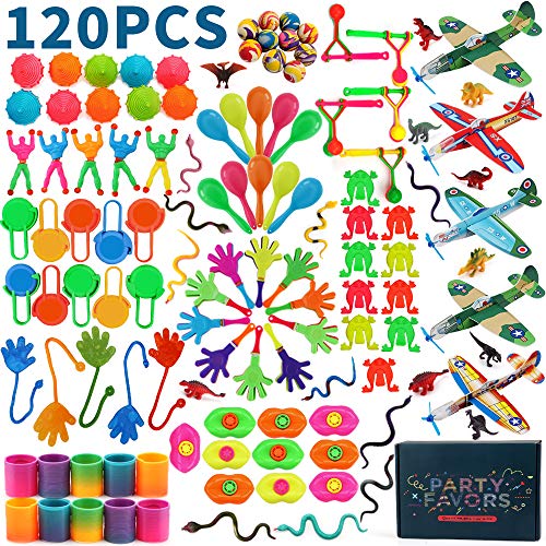 Amy&Benton 120PCS Pinata Filler Kids Birthday Party Favors for Goodie Bag Fillers Carnival Prize for Kids Prize Box Toys for Classroom Treasure Box Prizes Bulk Toy Assortment for Boys