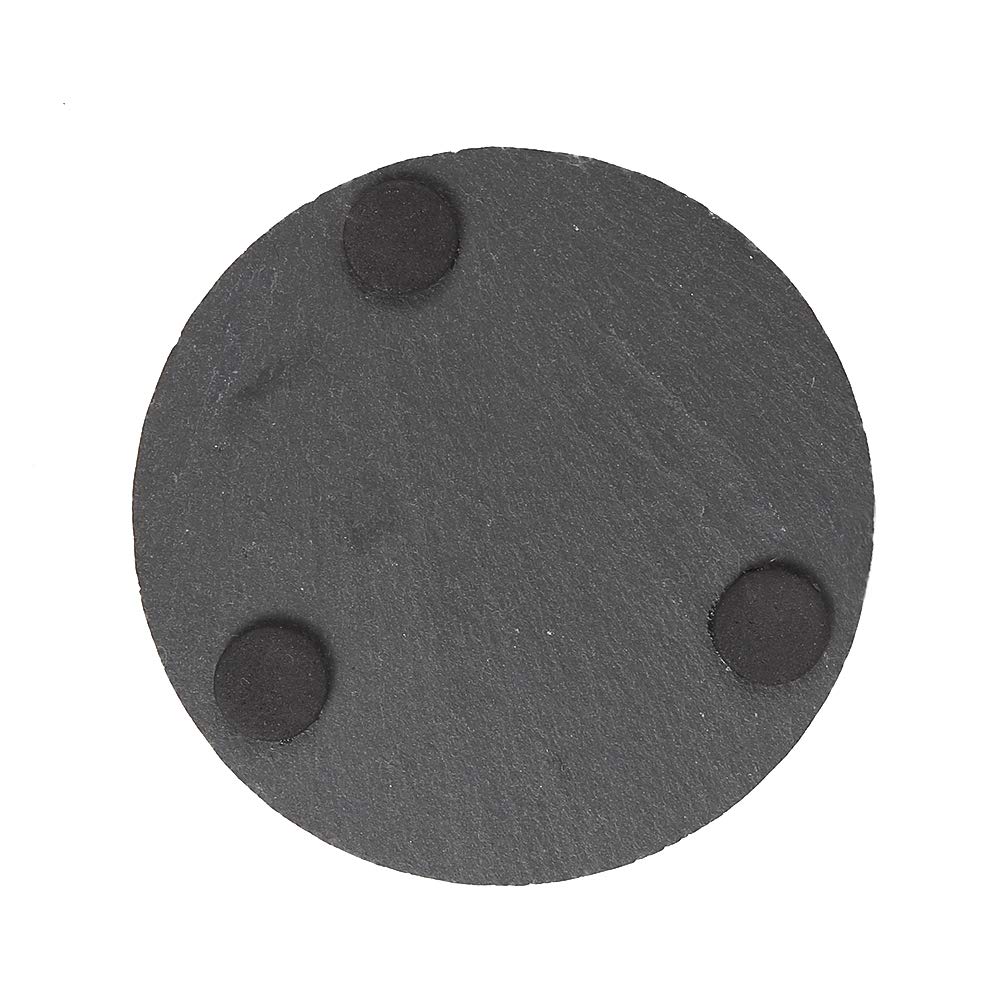 Set Di 8 Sottobicchieri Assorbenti In Cotone E Lino – Grigio, Diametro 10,9 Cm – Per Tavolino, Soggiorno, Accessori Bar