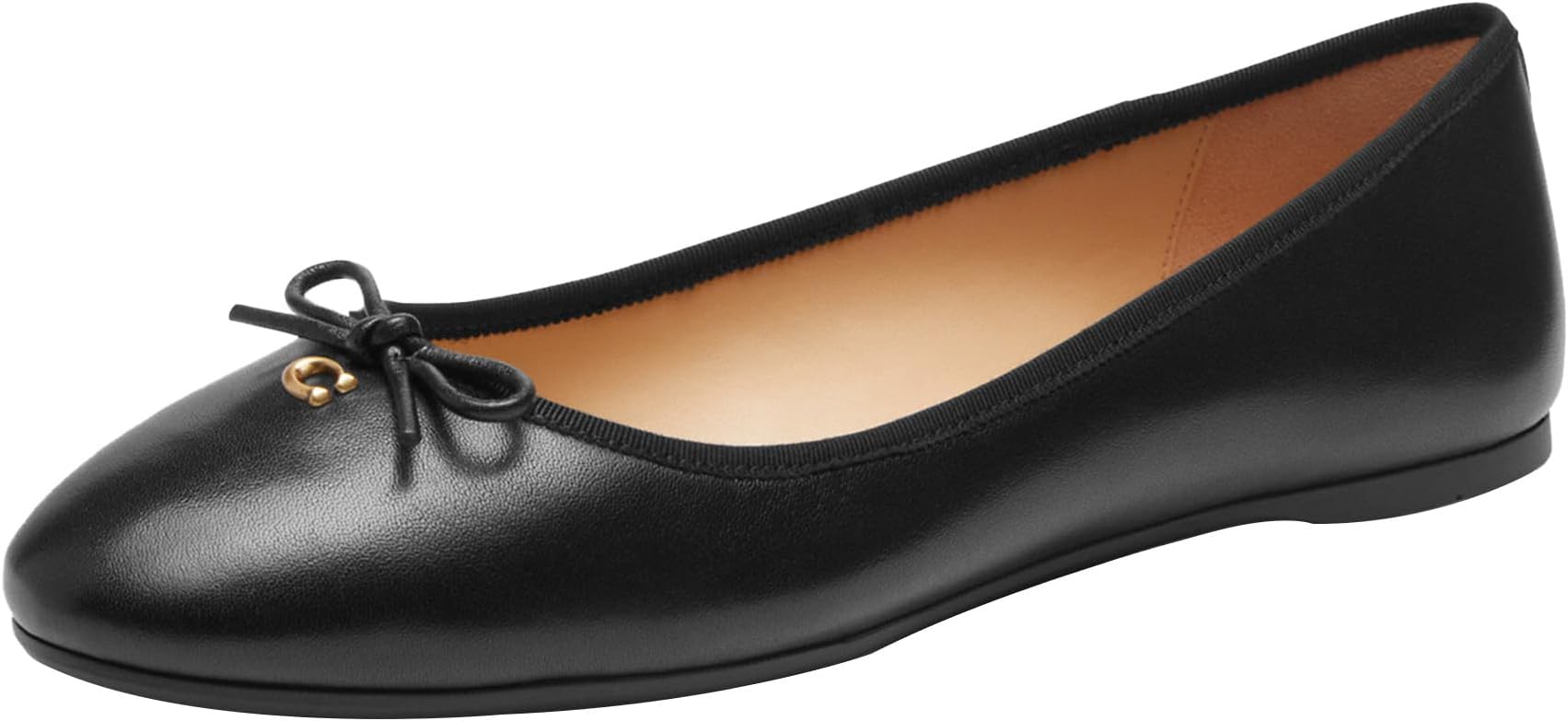 COACH Women's Abigail Leather Ballet Flats