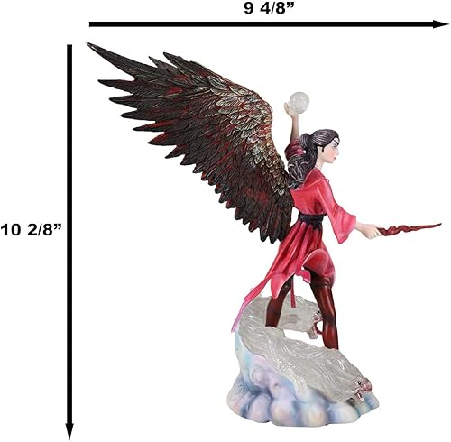 Miniatura 3 de Ebros Gift Anne Stokes Fantasy Art Air Elemental Mago Mago Hechicera Doblando el Viento con Elementales Acrílicos Figura Coleccionista Ángel Hada