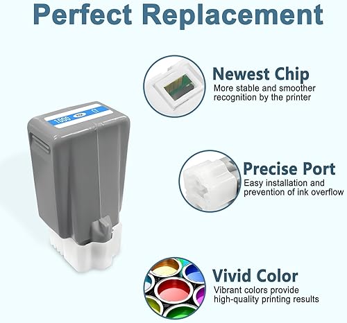 Miniatura 3 de PFI-1000 - Cartucho de tinta compatible con impresora Canon imagePROGRAF PRO-1000, tanque de tinta individual, 2.7 fl oz, pigmento (paquete de 1