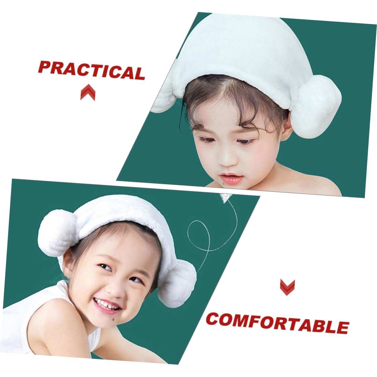 Gogogmee Cotton Hair Towels Cap Kids Hair Dry Turban Towel Drying Comfortable Elastic Design