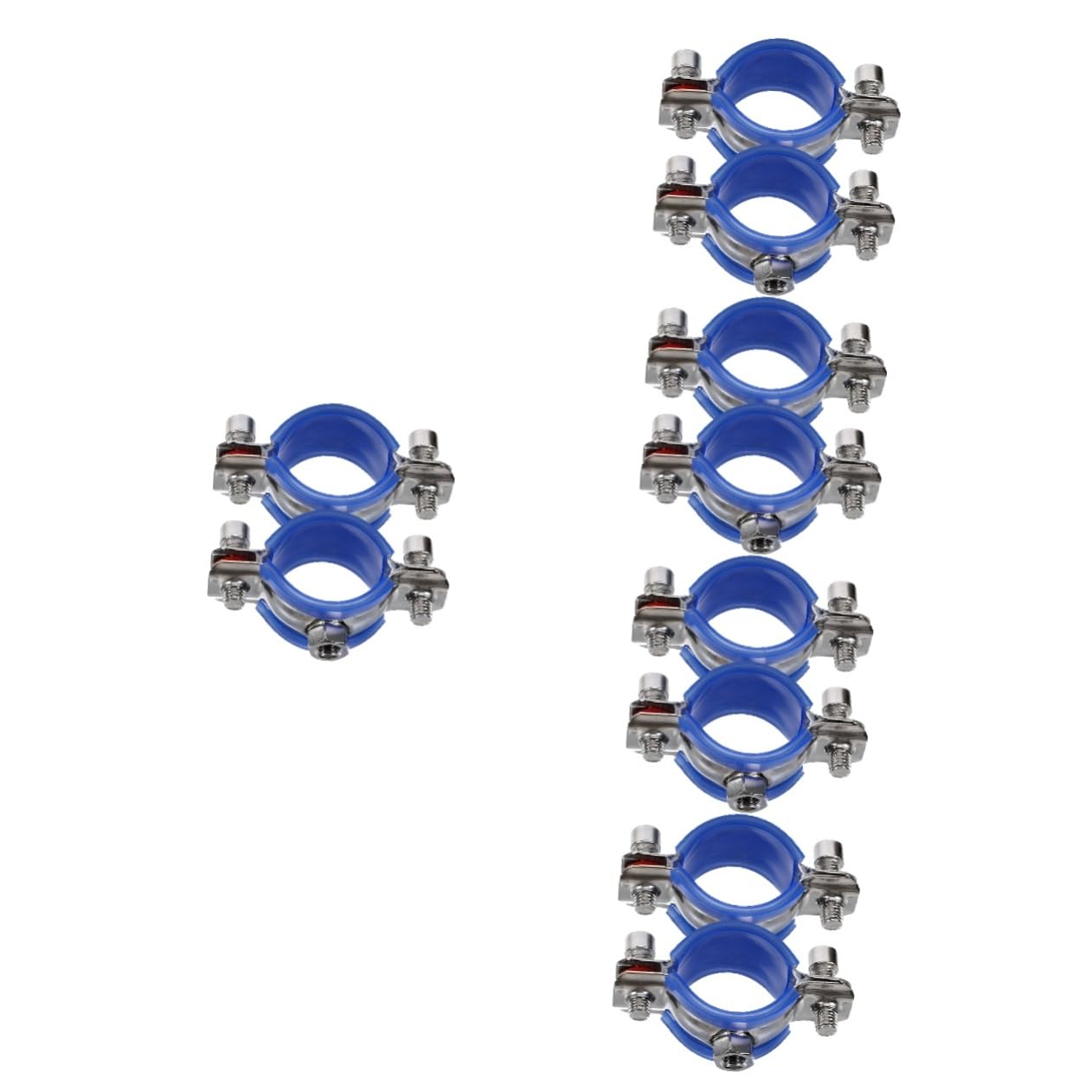 Operitacx 5 Set Fascetta Per in Acciaio Inossidabile Morsetto Per Regolabile Parete Morsetto Dell'anello Del Fascia Fascette Per Per 2 Pezzi*5