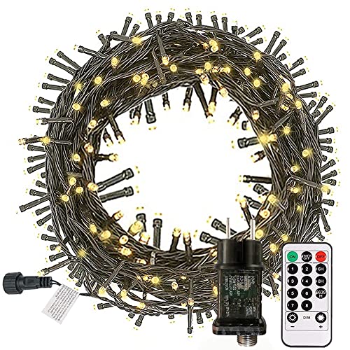 Led Lichterkette Strom 15M 100 mit Fernbedienung Timer Merkfunktion...