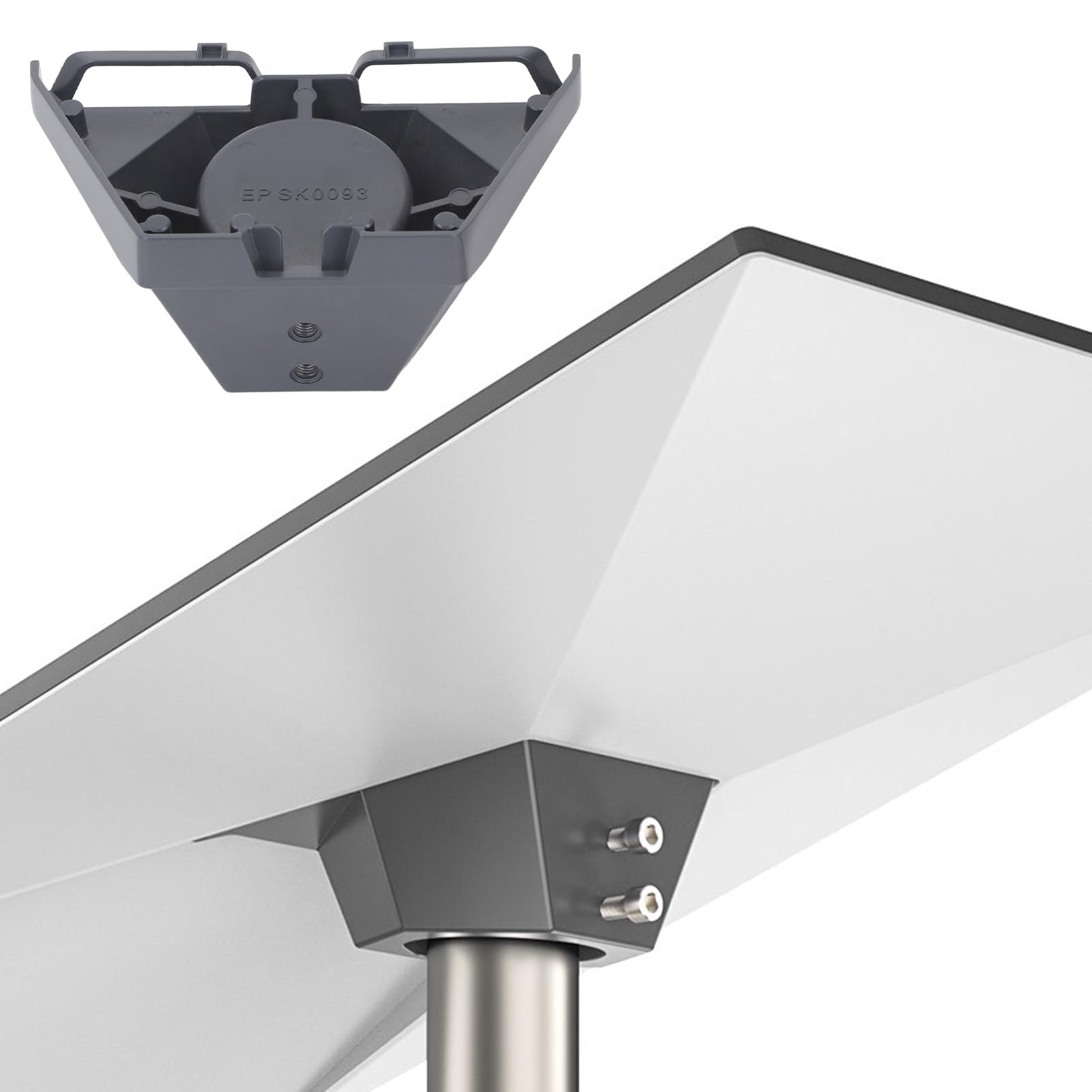 Luocute Adattatore per Tubo di Terza Generazione, Kit di Montaggio in Lega di Alluminio Regolabile a 360 Gradi per Antenna Standard V3, con compatibilità con Palo da 1,25 a 2,5 Pollici