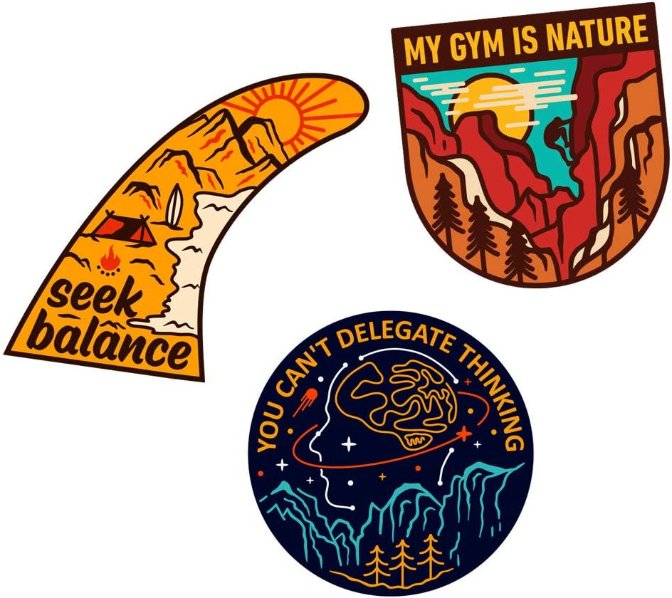 Asilda Store Sticker Set [Premium Quality Matte Waterproof Vinyl Stickers for Water Bottles] (Adventure Set #4)