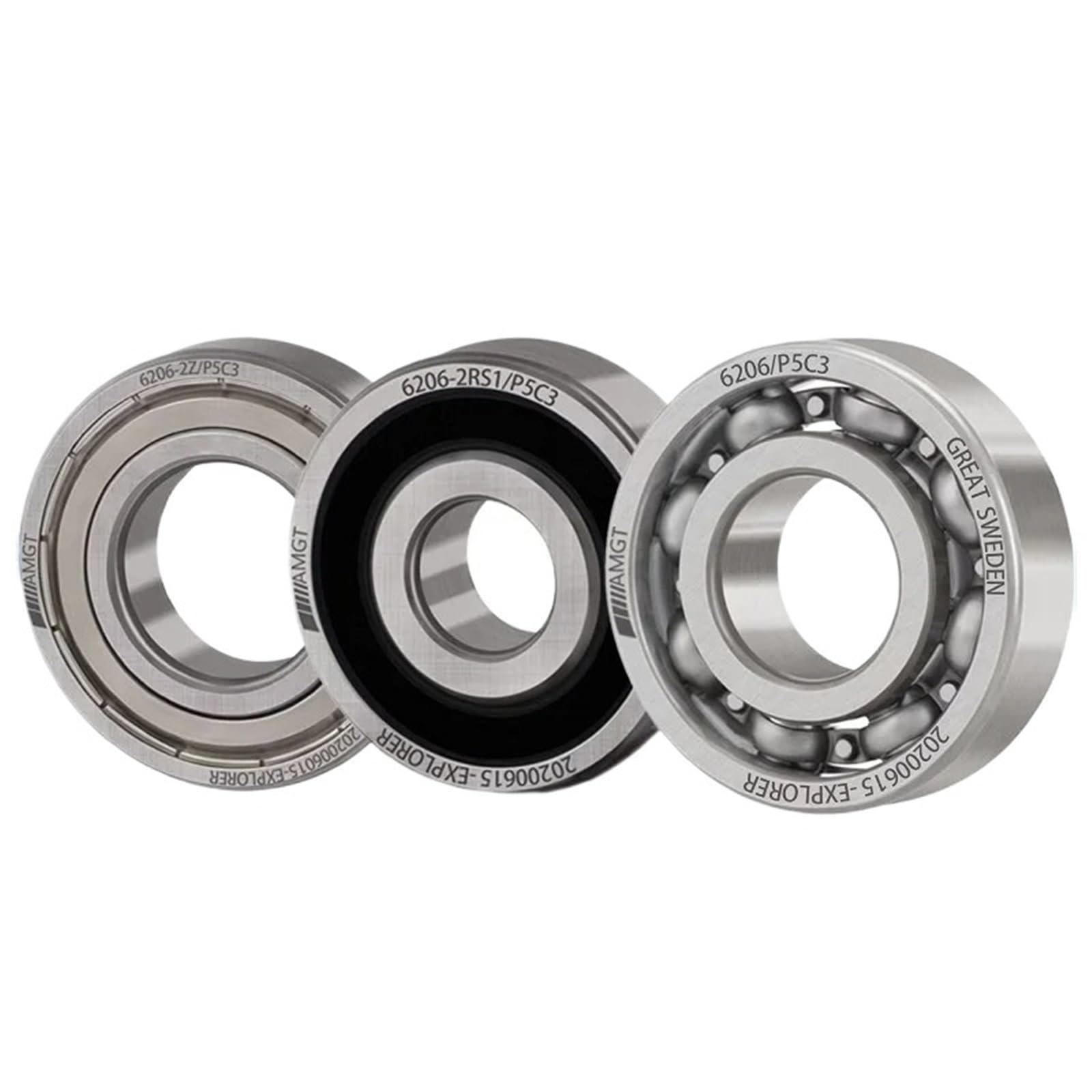 Roulement à billes à gorge profonde 608 623 625 688 6202 6204 6206 6207 ouvert 10 pièces(10PCS P5_6203 17X40X12MM)