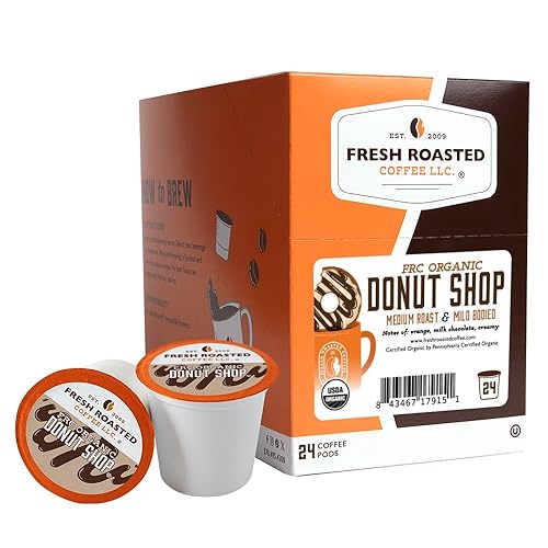 Miniatura 309 de Fresh Roasted Coffee, Crema Brûlée, cápsulas de café saborizadas, compatible con K-Cup, 24