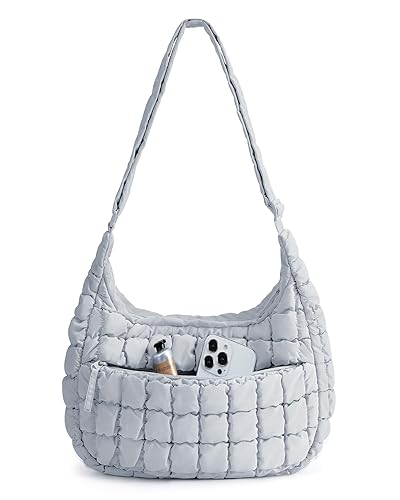 BAGSMART Crossbody Hobo Bag for Women with Adjustable Strap, Quilted