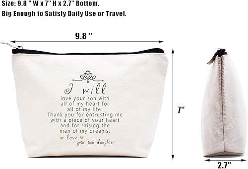 Miniatura 3 de LIBIHUA Obtener regalo de boda - Bolsa de maquillaje bolsa de cosméticos bolsa de viaje, 7-Mother of Groom Raising, 7-madre del novio Raising