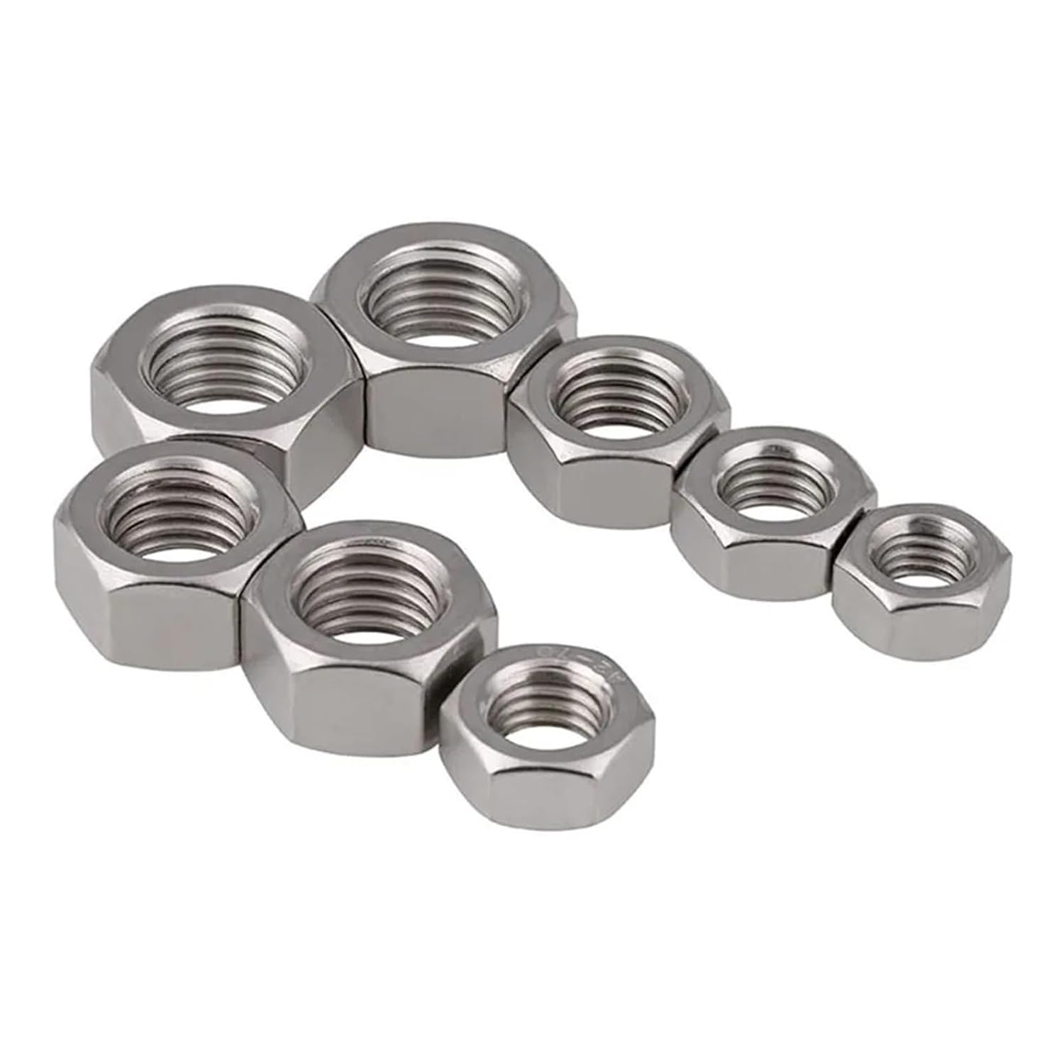 Generic M1 M1.2 M1.4 M1.6 M2 M2.5 M2.6 M3M3.5M4M5M6M8M10M12M14M16M18M20M22M24M27M30M33 304 Stainless Steel Hex Hexagon nut(5pcs,M30)