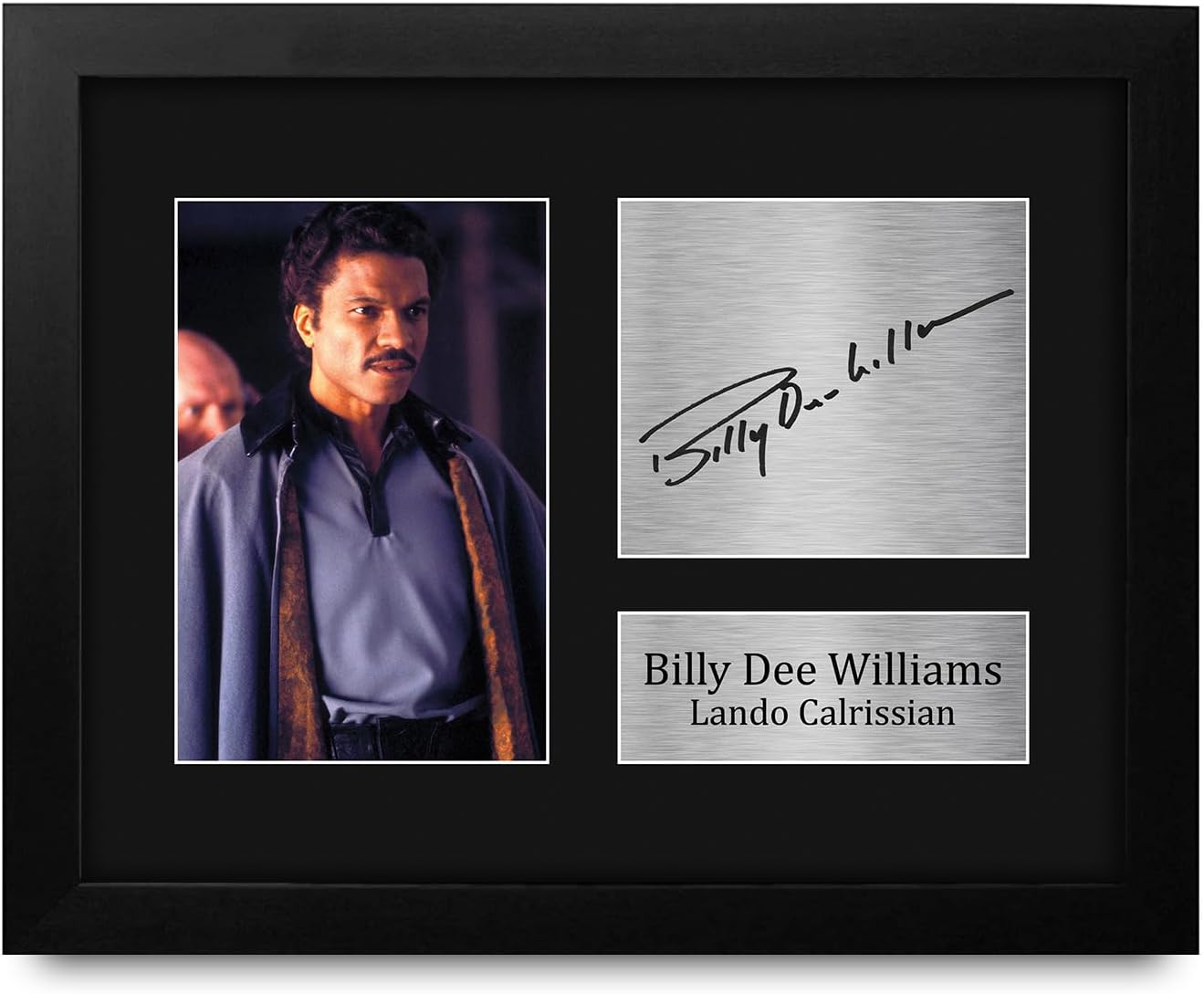HWC Trading Billy Dee Williams Framed Gift Signed Printed Autograph Star Wars Lando Calrissian Print Photo Picture Display - US Letter Size