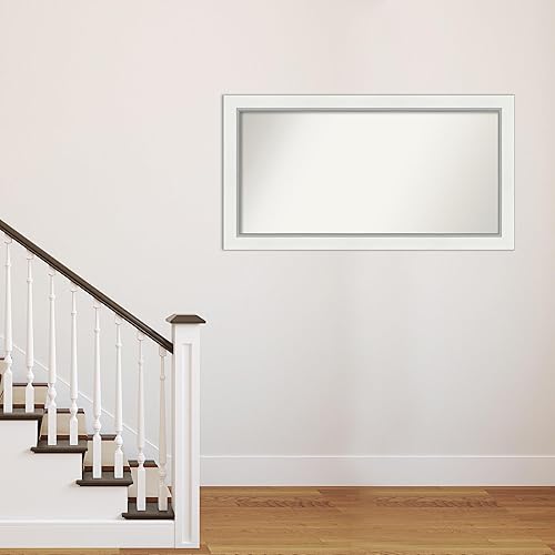 Miniatura 4 de Amanti Art Espejo personalizado, espejo de baño plateado blanco Eva, espejo de pared o espejo de tocador de baño sobre el fregadero (27.5 x 51.5