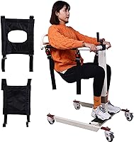Vista 1 de Silla de transferencia de pacientes para el hogar, ayuda de transferencia de pacientes, silla de ruedas de altura ajustable, elevador de silla
