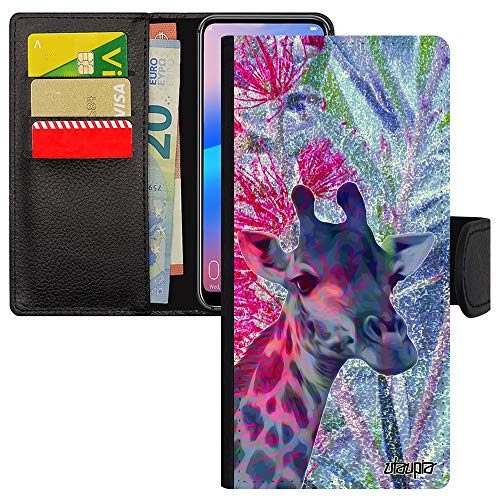 Coque S20 FE antichoc avec clapet cuir et bumper caoutchouc bleu