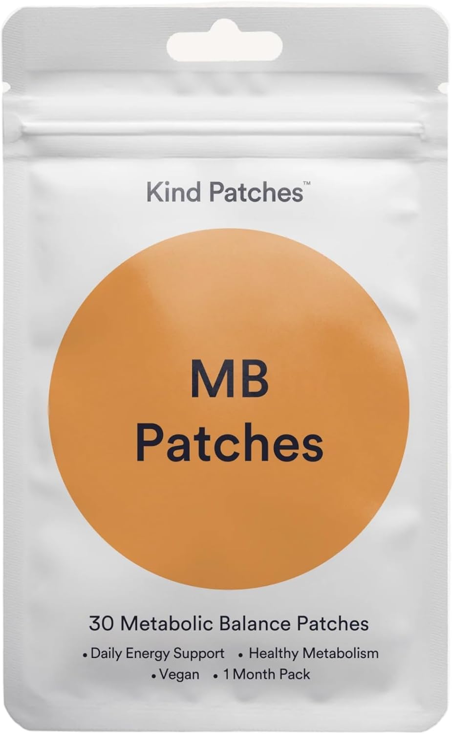 Kind Patches | MB Patches | Healthy Metabolism & Daily Energy Support | Plant-Based Botanical Blend with Citrus & Green Tea | 30 Vegan Patches