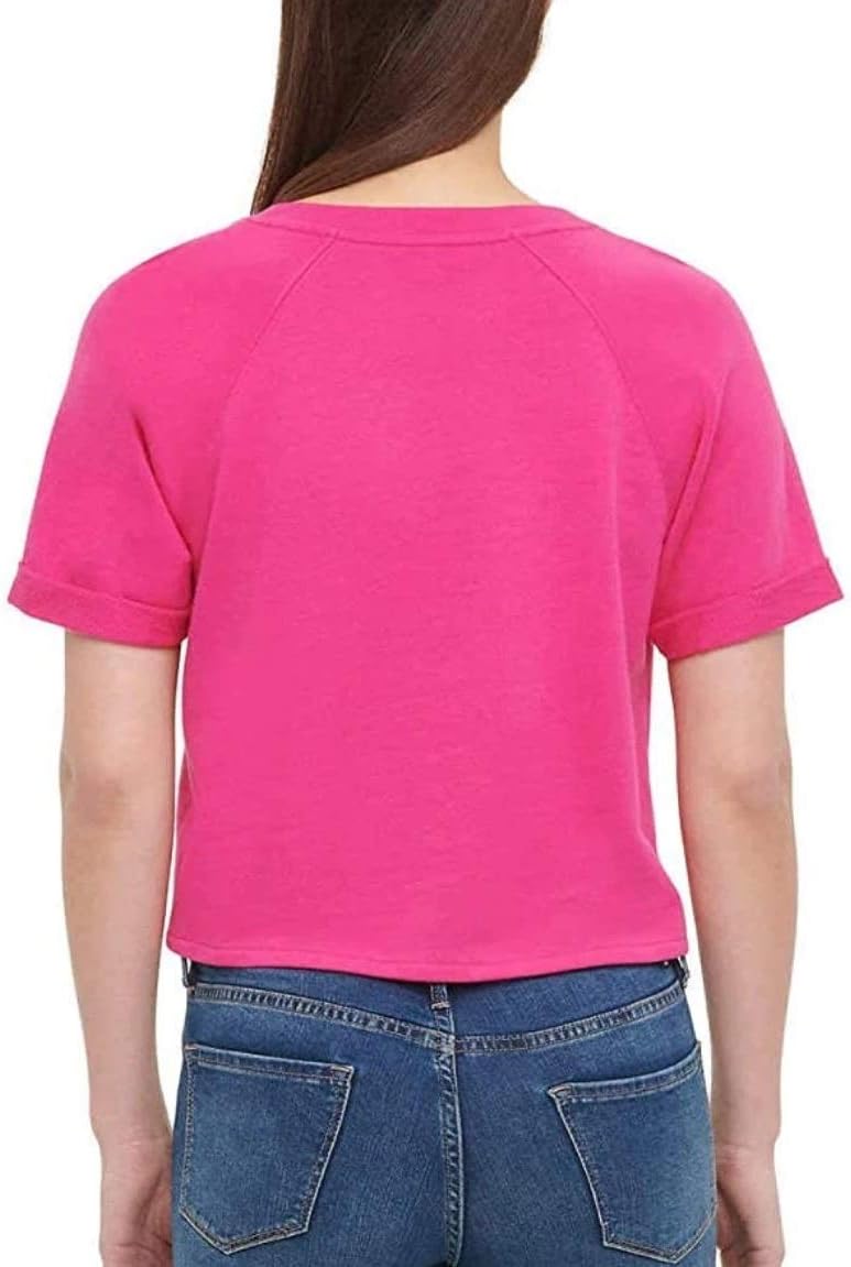 Calvin Klein Jeans Womens French Terry Logo Crop Top - Image 2