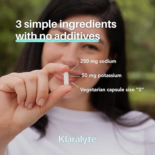 Vista 3 de Cápsulas de sal de electrolito tamponadas, 300 cápsulas de tamaño económico, suplemento dietético de sodio y potasio