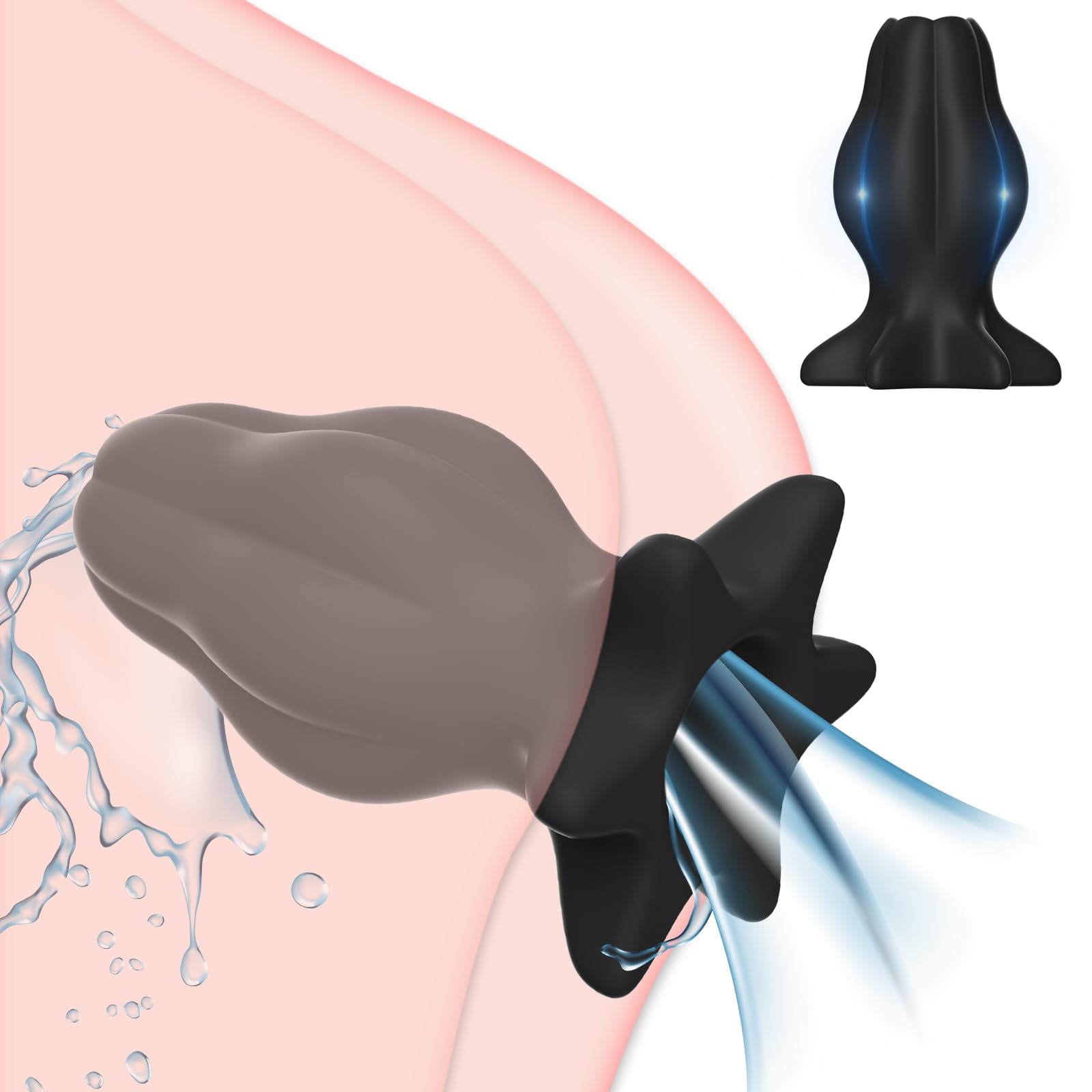 Hollow Tunnel Anal Plug,Enema Butt Plug BDSM Games Adult Sex Toy()