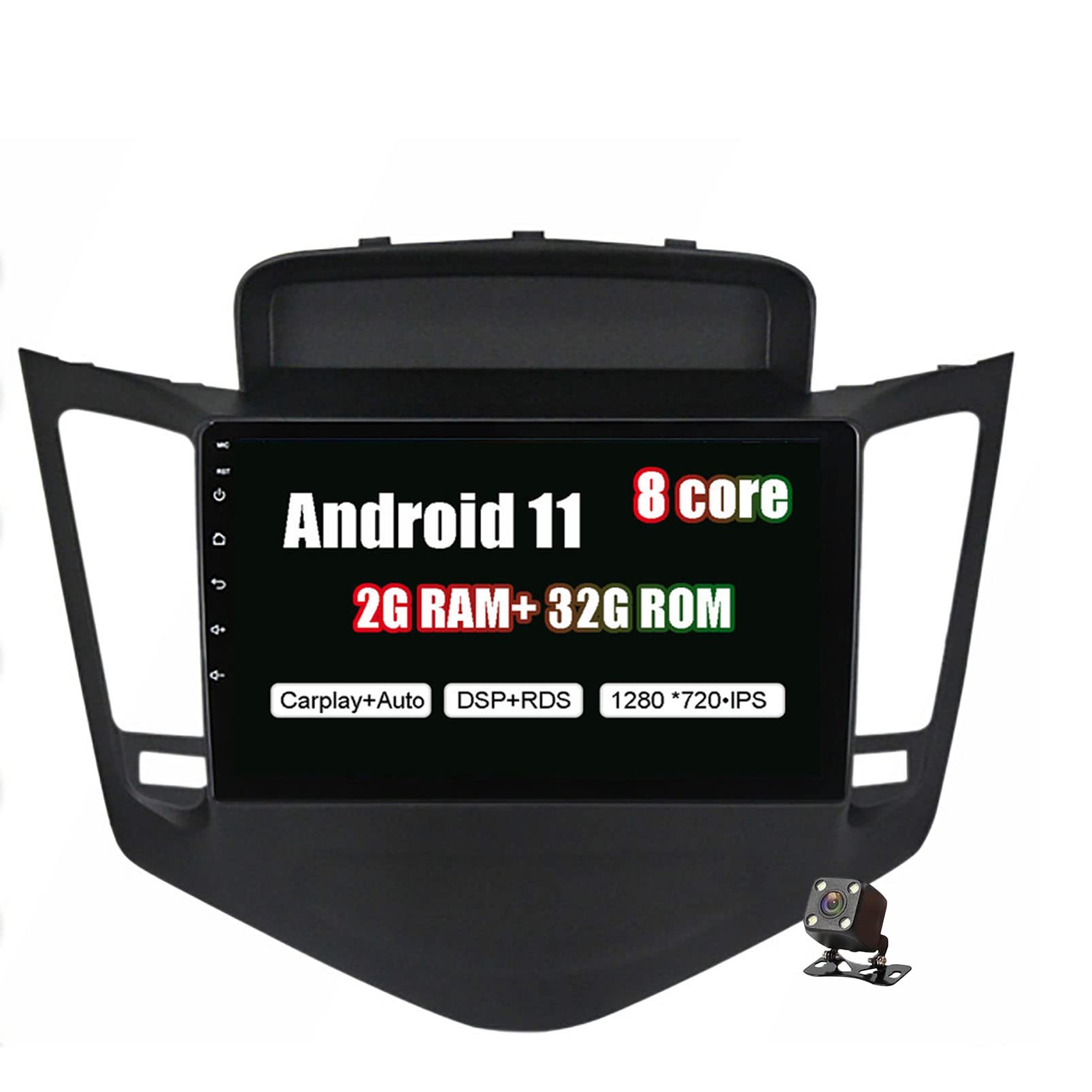 Navegador GPS para coche con Android 11 y WiFi ideal para viajar en Chevrolet Cruze J300