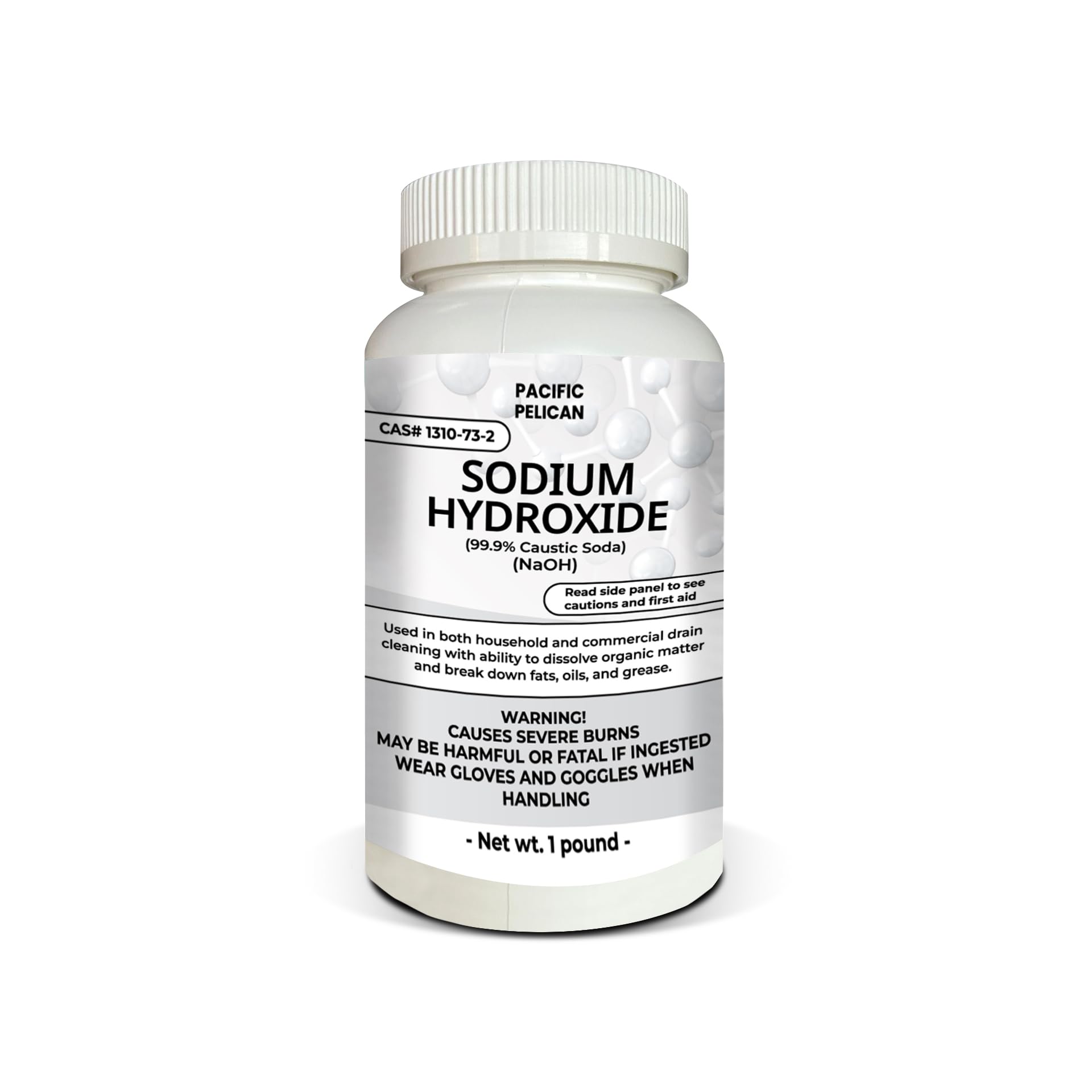 Pacific Pelican's Sodium Hydroxide Flakes (99% Caustic Soda)