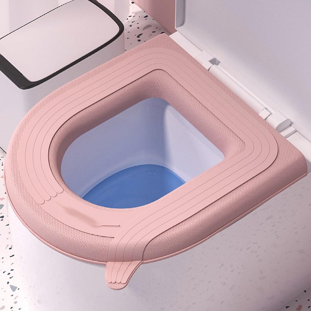 Toilet Seat Cover Mat Winter Warm Soft Washable Closestool Case Lid Pad Bidet Bathroom Accesso(E)