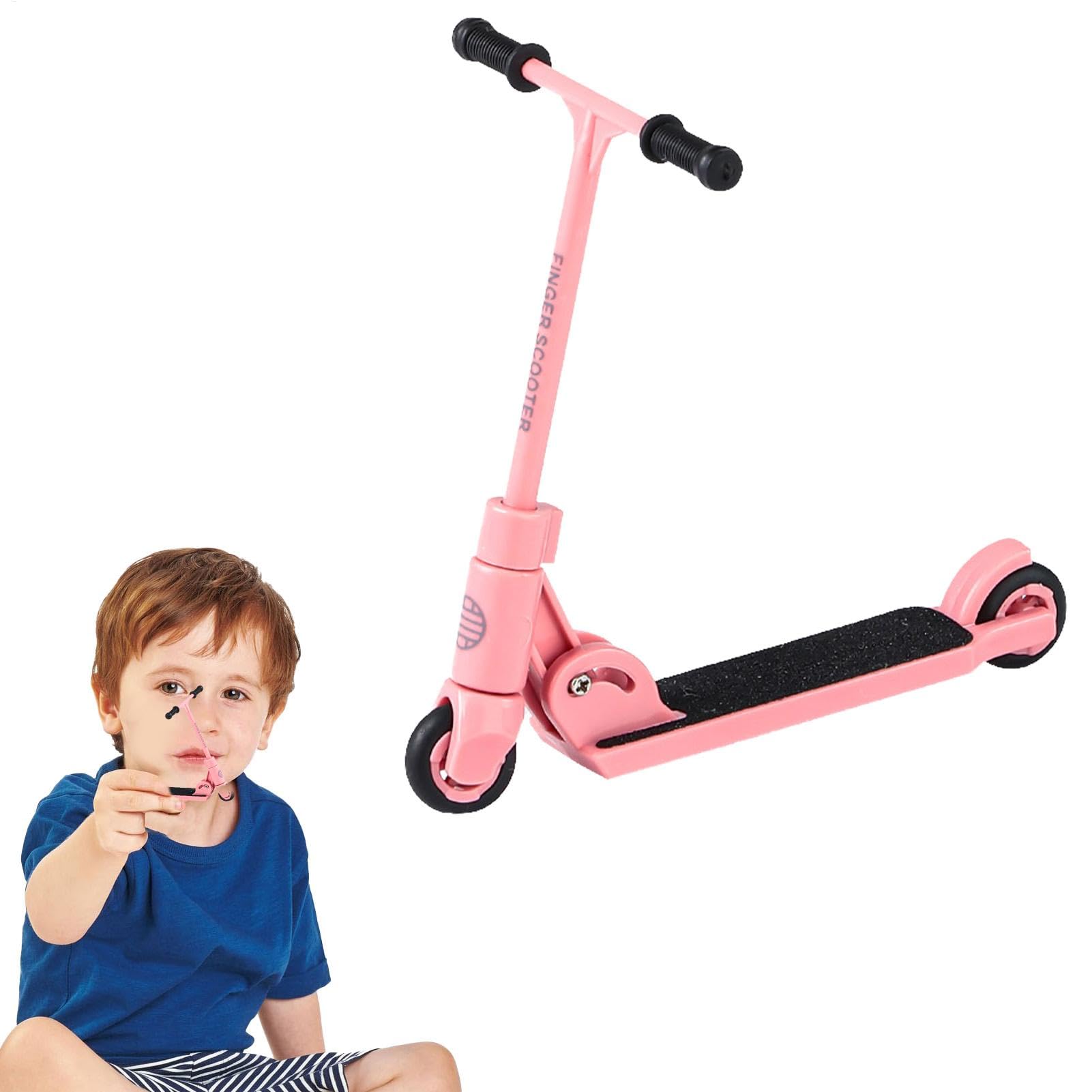 Patinete de la punta de los dedos, patinete plegable – Pequeño patinete tipo T con freno para los dedos, juguete de scooter de mesa divertido para niños, niñas, adolescentes y jóvenes