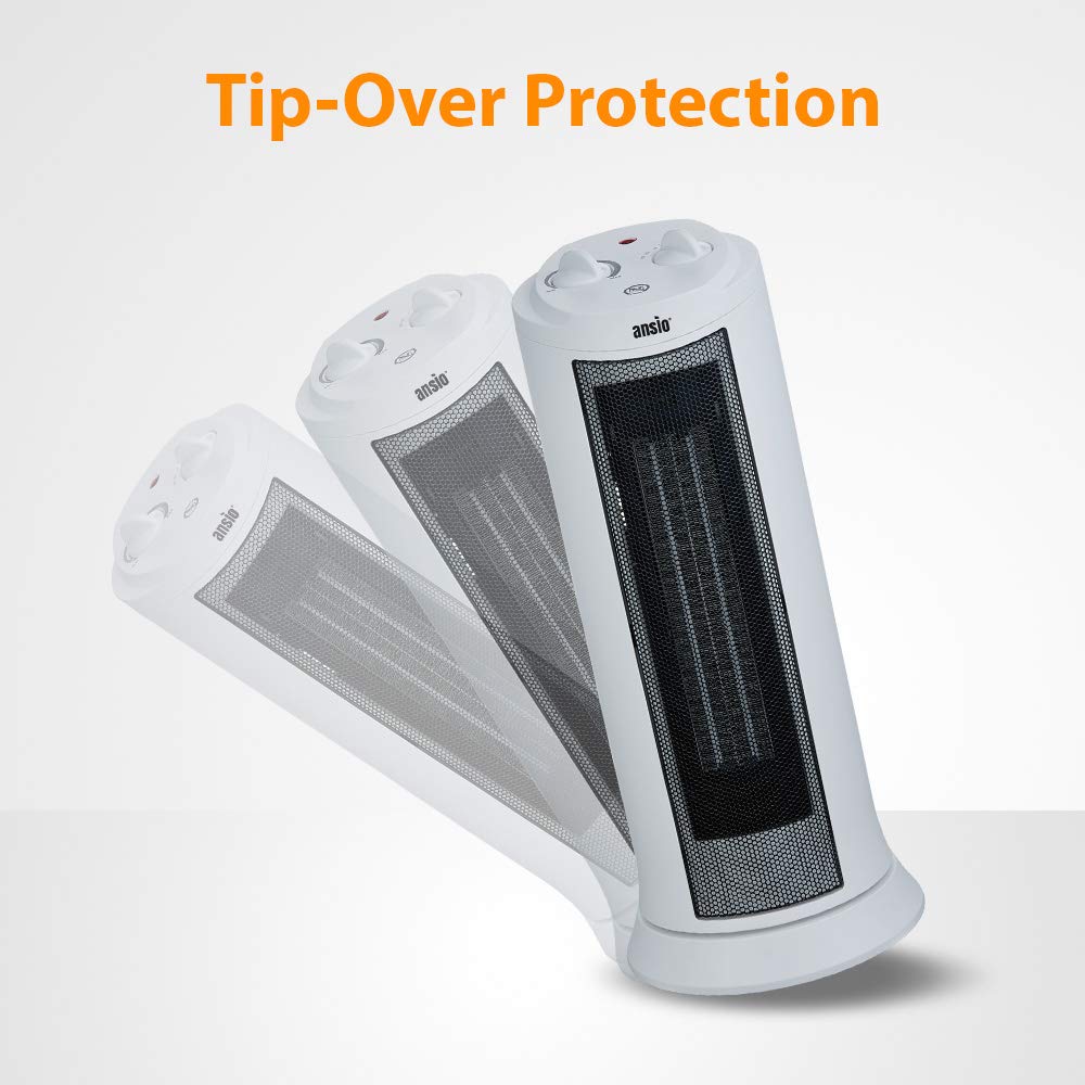 ANSIO Heater Portable Oscillating 2000 Watts PTC Ceramic Tower Heater