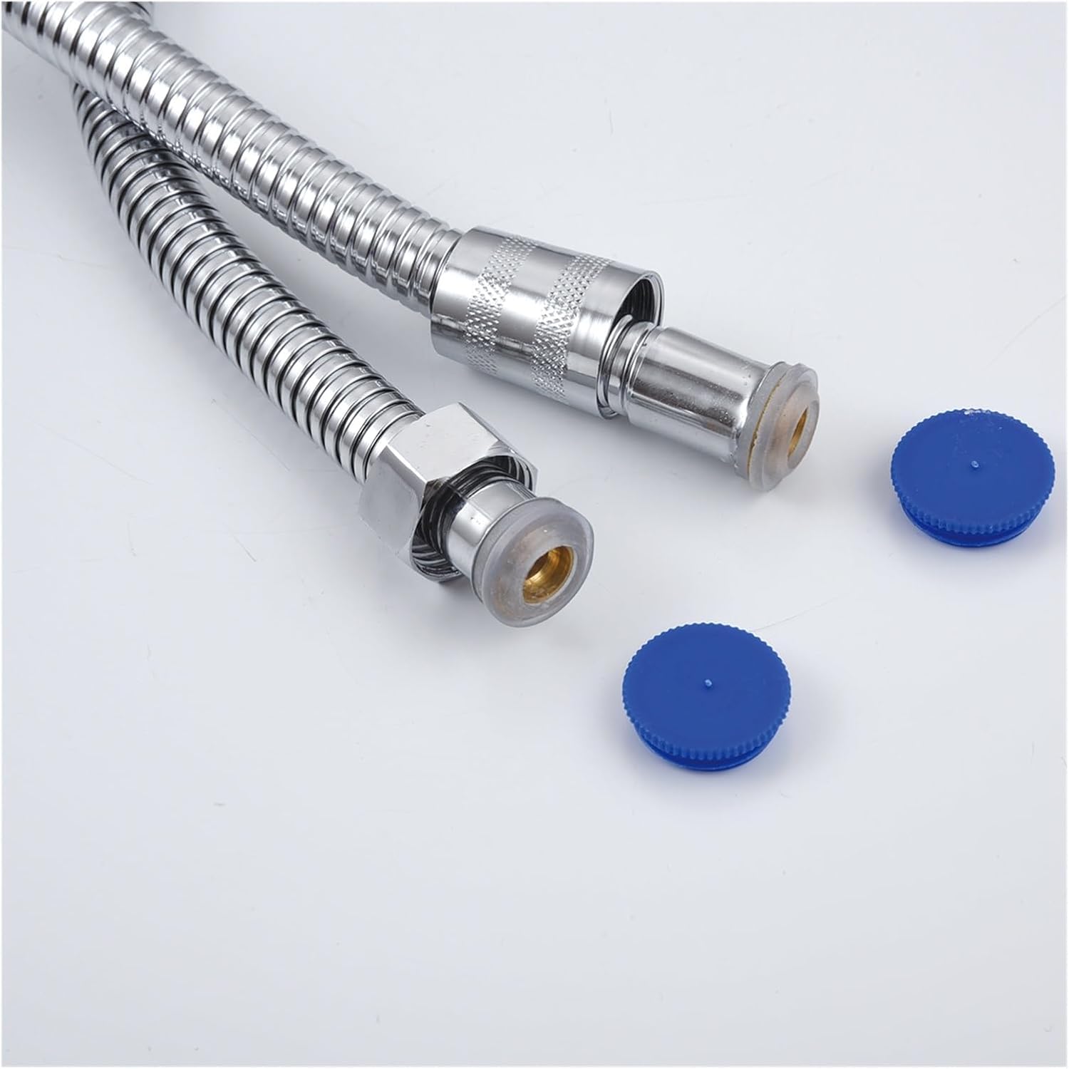 Flexo de ducha de acero inoxidable plateado 1,2-2 metros conector G1/2(2m Silver)